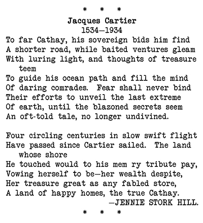 Jacques Cartier: 1534-1934